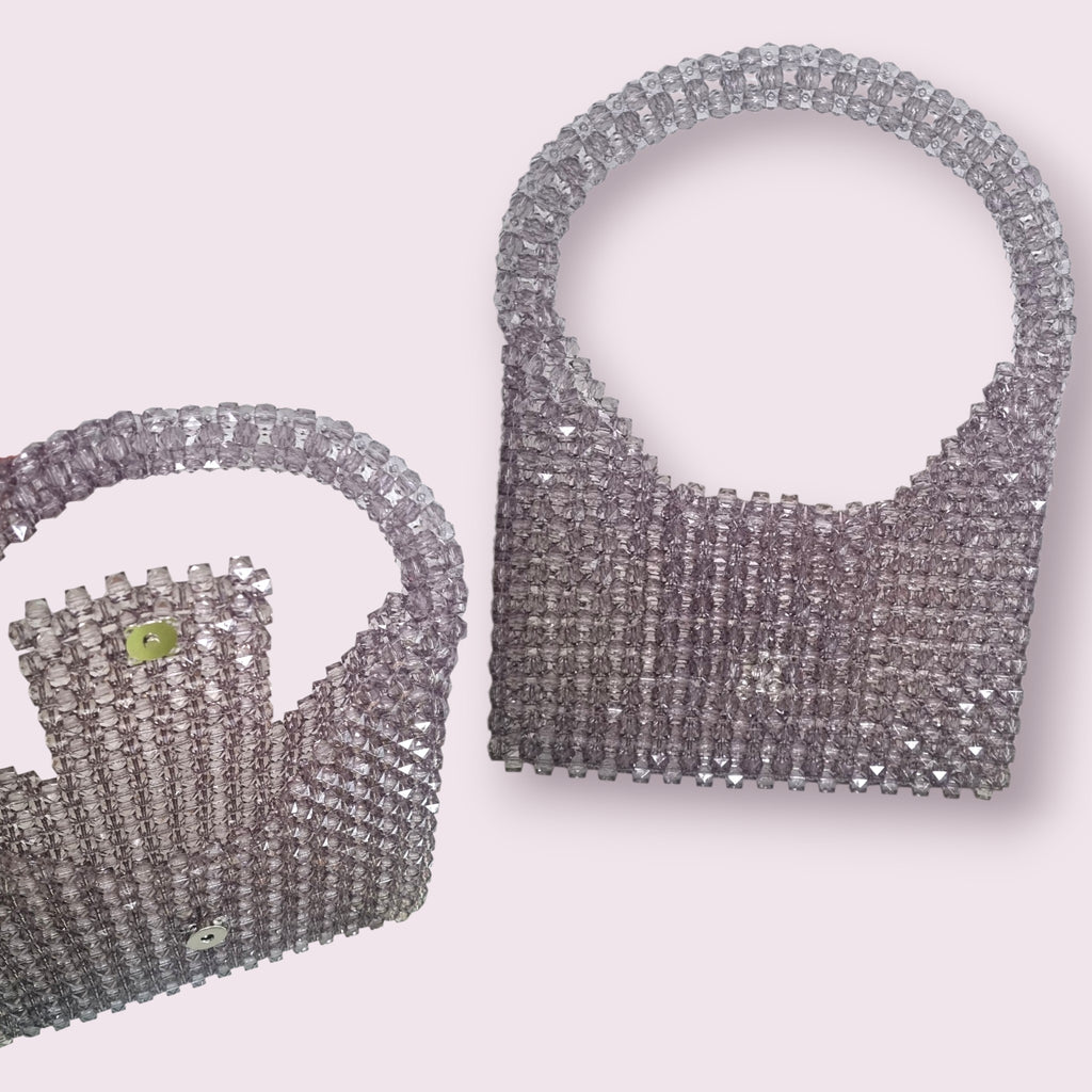 unique pearl bag - sparkling silver