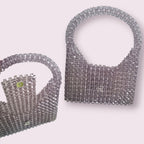 unique pearl bag - sparkling silver