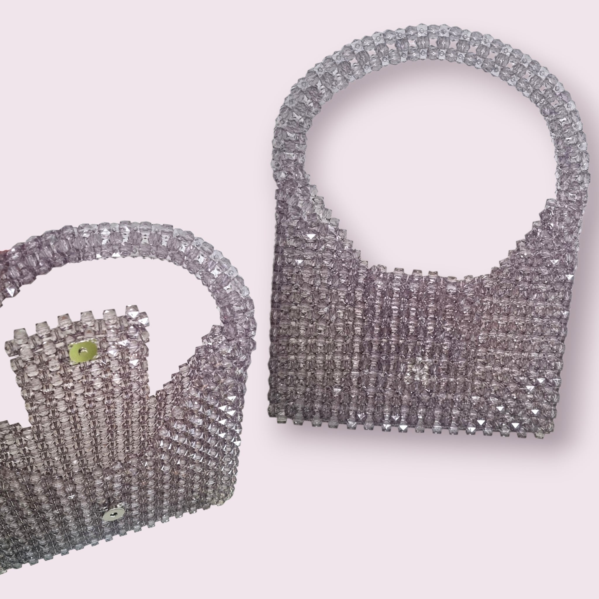 unique pearl bag - sparkling silver