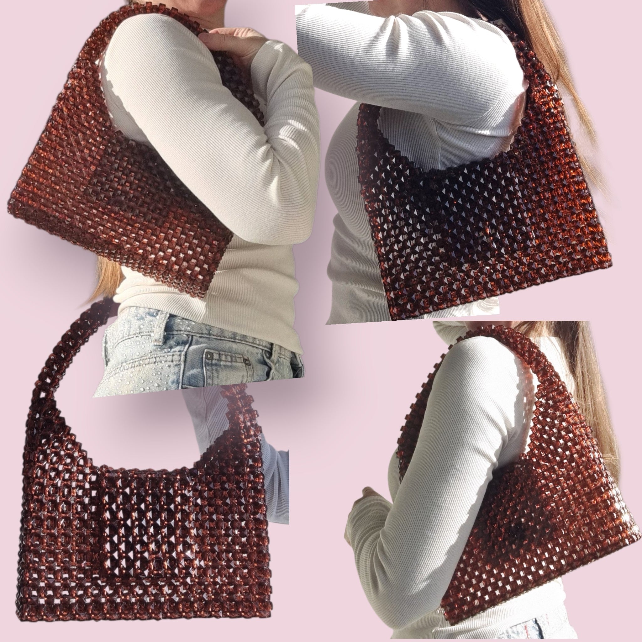 unique peral bag - classic brown