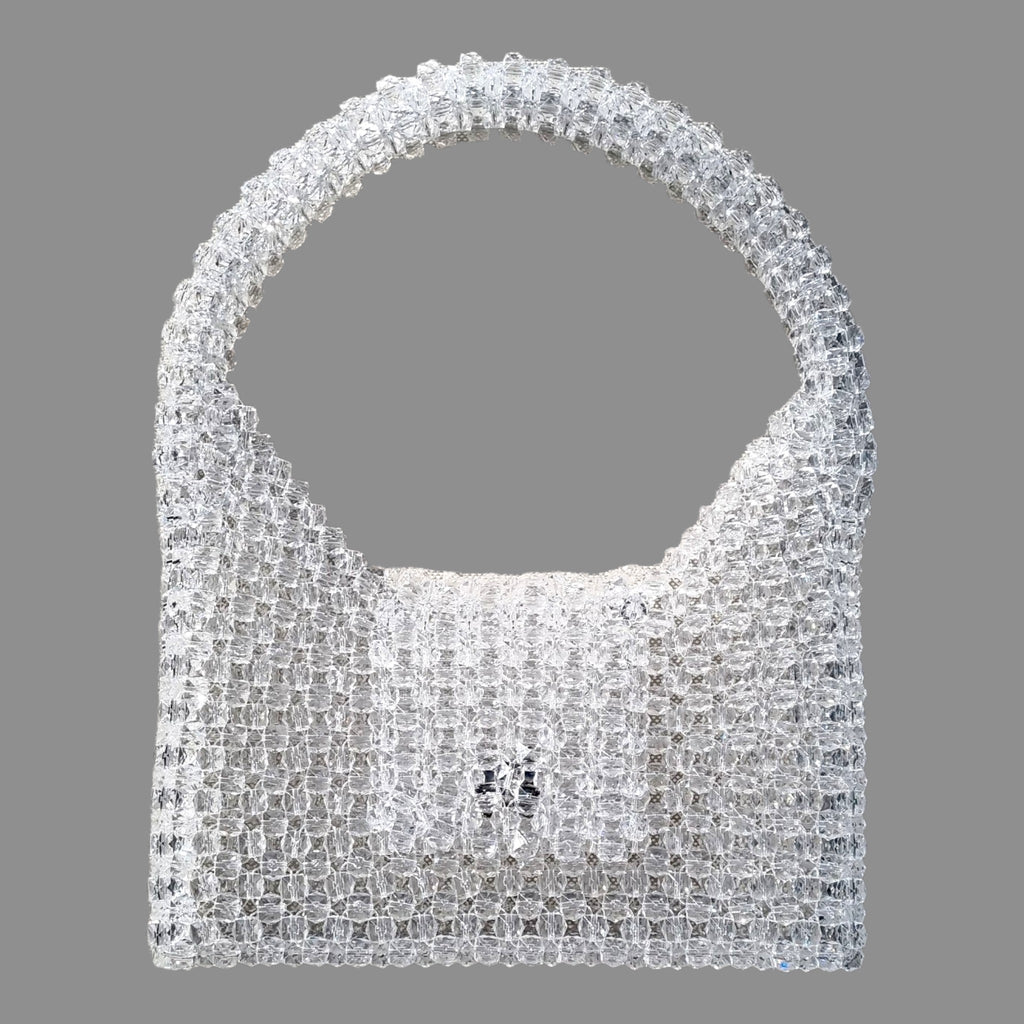 unique pearl bag - classic white