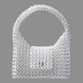 unique pearl bag - classic white