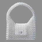 unique pearl bag - classic white