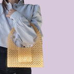Unique pearl bag - peach