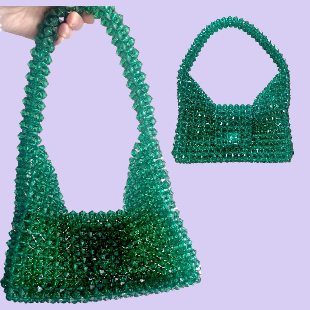 Unique pearl bag - green dream
