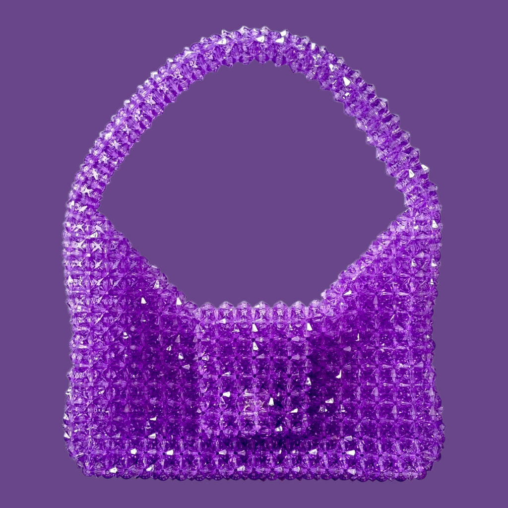 unique pearl bag - dark purple
