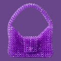unique pearl bag - dark purple