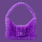 unique pearl bag - dark purple