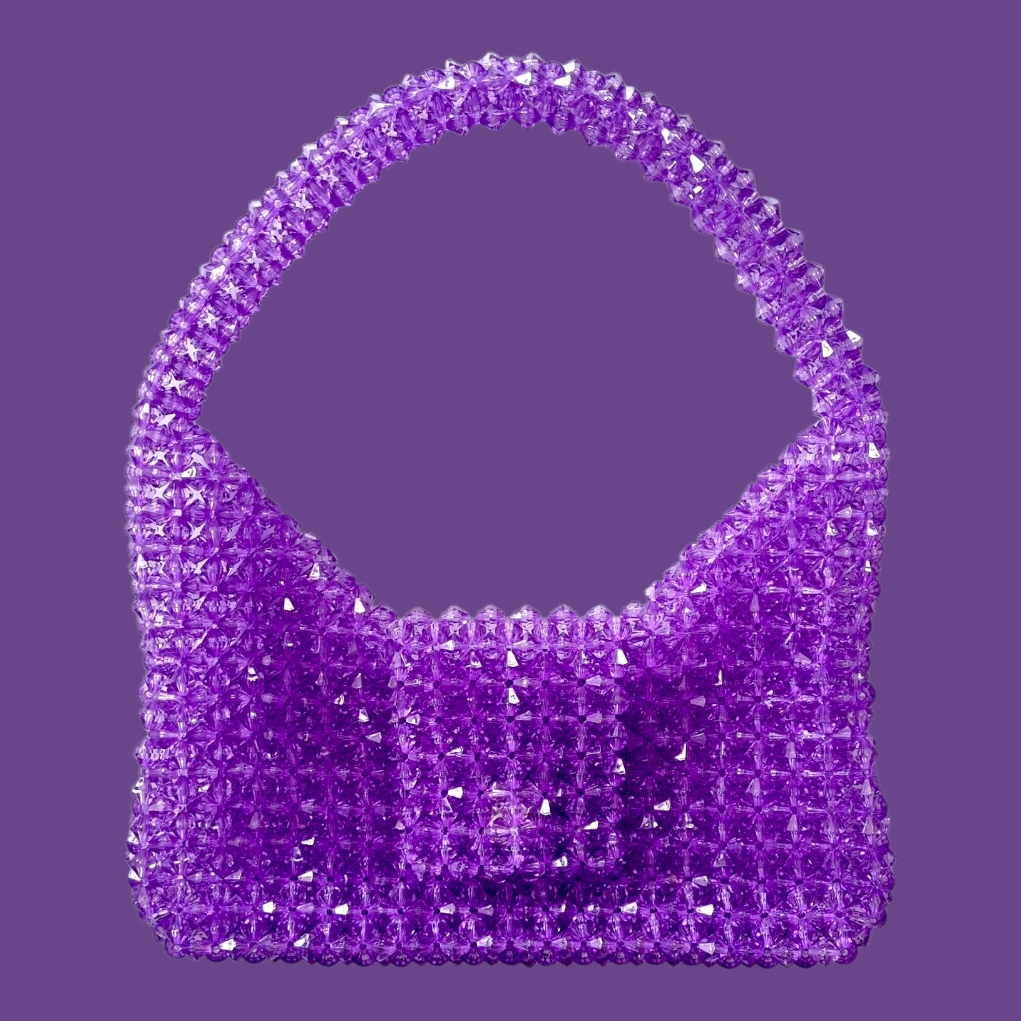 unique pearl bag - dark purple