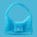 unique pearl bag - strong turquoise