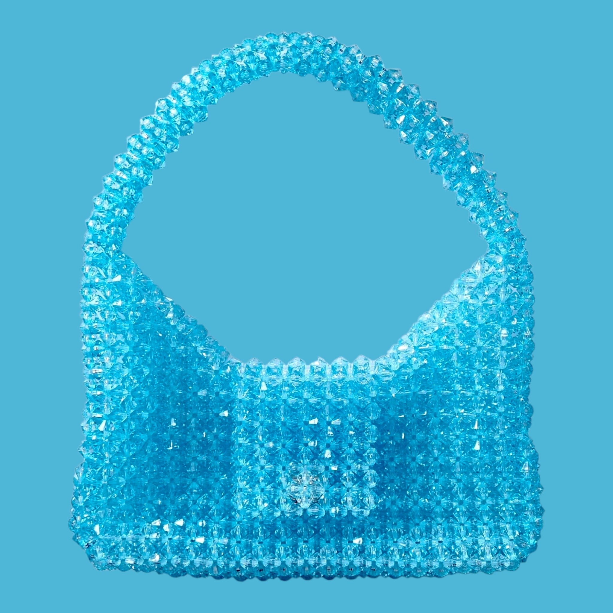 unique pearl bag - strong turquoise