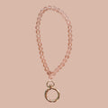 Small glass pearl keychain - roségold