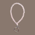 Small glass pearl keychain - light rosa