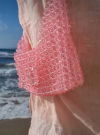unique pearl bag - light rosa