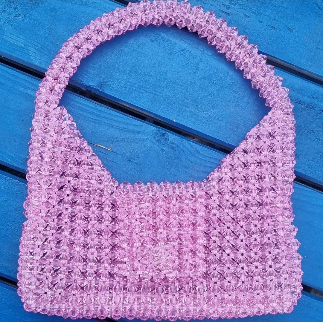 unique pearl bag - light rosa