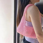 unique pearl bag - light rosa