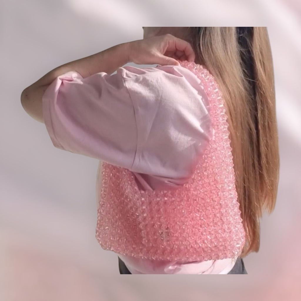 unique pearl bag - light rosa